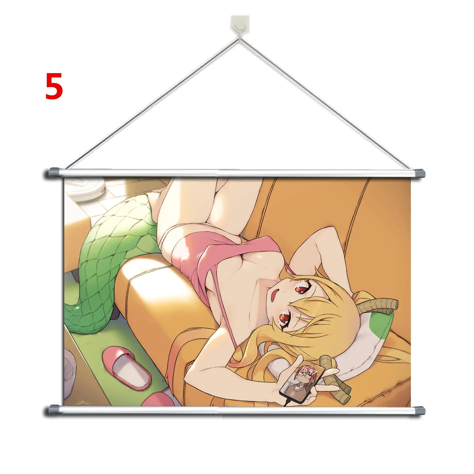 Miss Kobayashi's Dragon Maid Tohru Kanna Lucoa Ilulu  Baby Kids Room Decor Print Wall Pictures Wall Art Canvas Painting No Frame