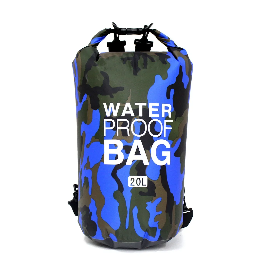XIAOTREE 2/5/10/15/20/30L Outdoor Camouflage Wasserdichte Tragbare Rafting Tauchen Dry Bag Sack PVC Beschichtete Schwimmen Taschen für Fluss Trekking 10