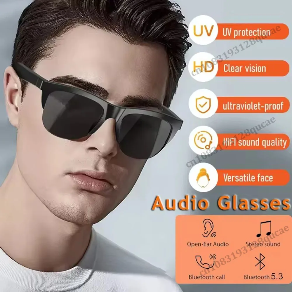 

Умные Bluetooth-очки V5.3 с функцией звонков, наушники для активного отдыха, HIFI, передовые технологии, защита от УФ-излучения, для мужчин и женщин, НОВИНКА