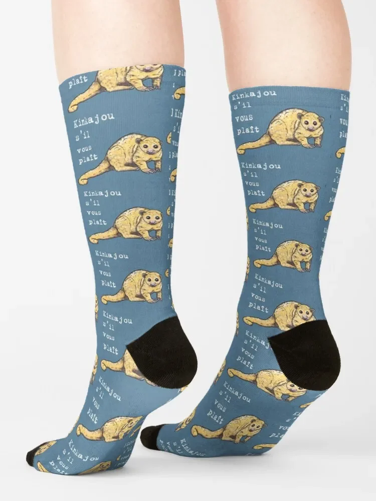 Kinkajou-Calcetines de la serie Animal para hombre y mujer, medias de regalo de Navidad, regalo de Navidad