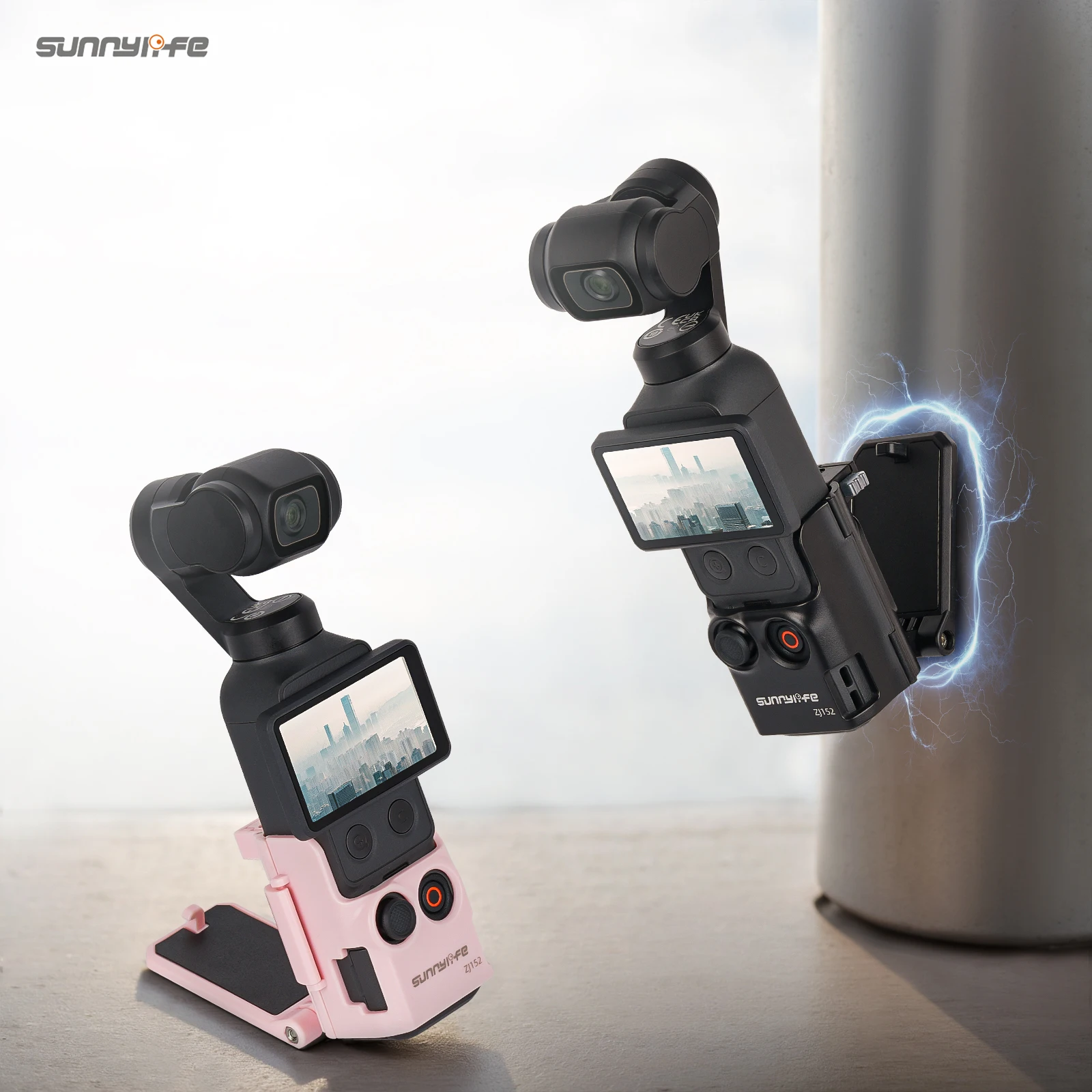 Magnetic Mount for DJI OSMO POCKET 4 Clip Holder Mount Cycling/V-log/Tabletop Action Camera Magnetic Bracket Base