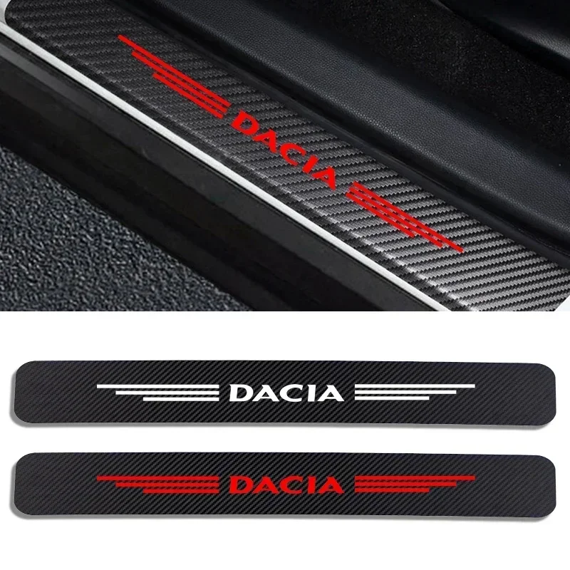 

Педаль порога автомобиля, наклейка из углеродного волокна, наклейка на порог автомобиля, декоративная пластина, аксессуары для Dacia Duster Logan Sandero Lodgy Stepway