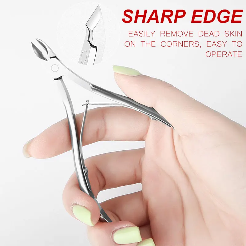 4Pcs Manicure Tools Kit Professional Nail Clipper with Cuticle Pusher Nail Cuticle Nipper for Dead Skin Remover Kit