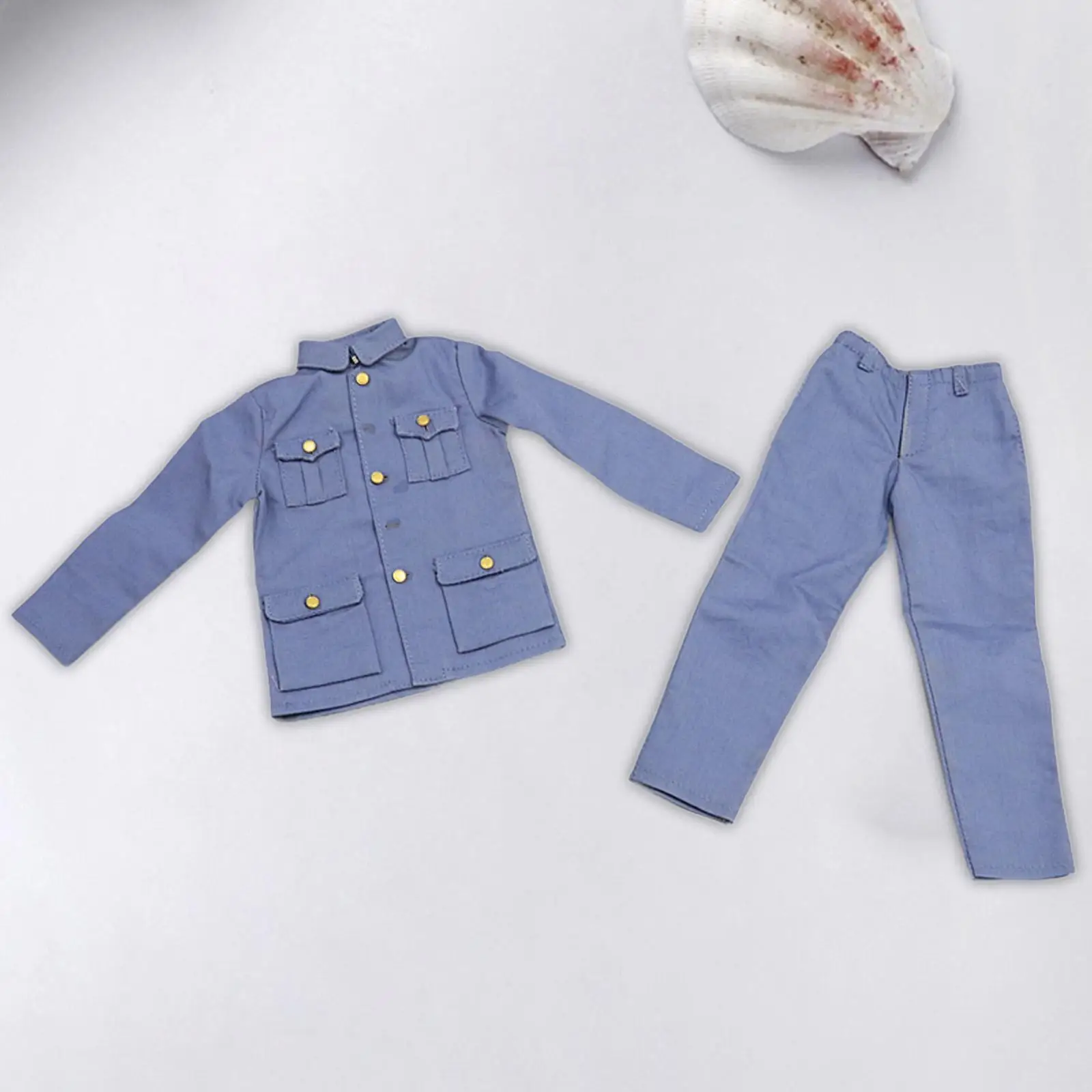 1/6 Scale Top Coat with Trousers Realistic Handmade Doll Clothes for 12 inch Doll Model Male Action Figures Dress up Accessory