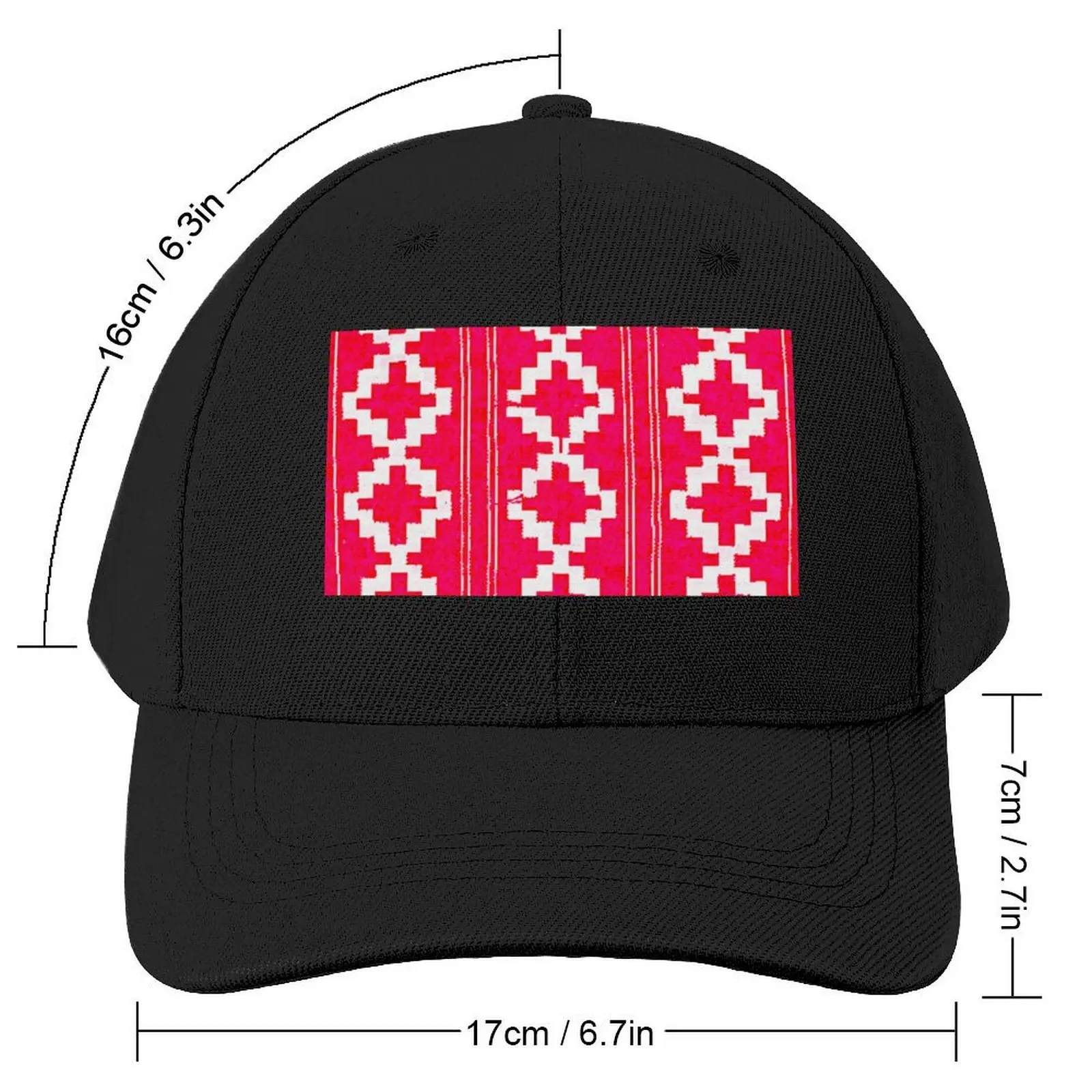 Mapuche red poncho textile Baseball Cap fashionable Hip Hop Women's Men's