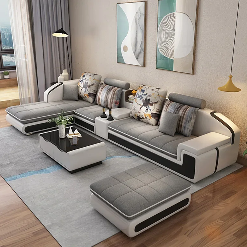 

Popular Nordic Luxury L Shape Modern Sectional Sofas L Shaped Sofa Living Room Home Sofa Set Furniture