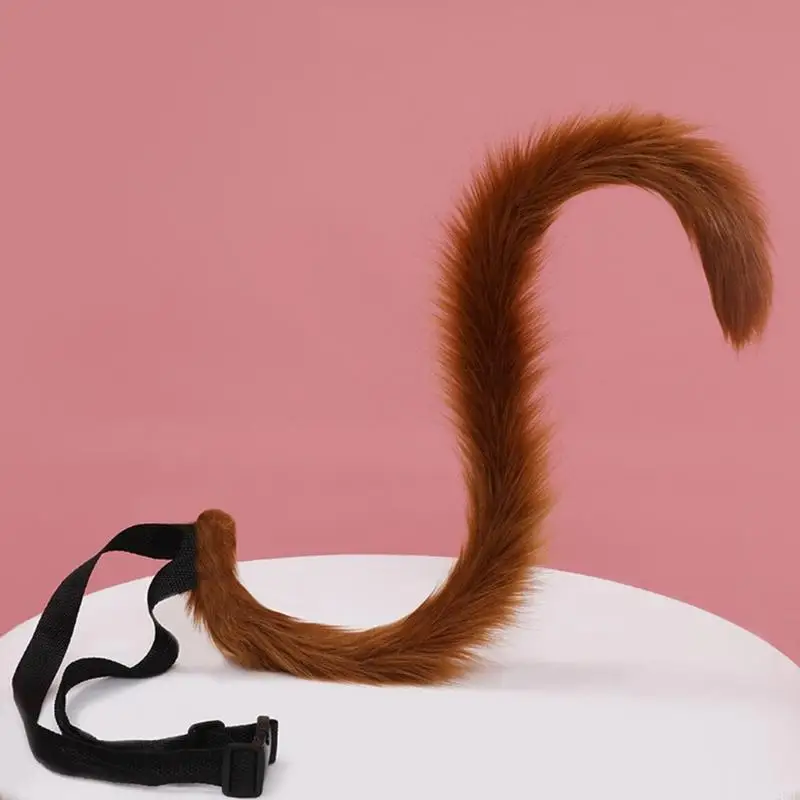 270D 2PCS / Set Animal à fourrure fait à main pour le chat Set Set en peluche Hairhoop Hairband Cosplay Accessoires