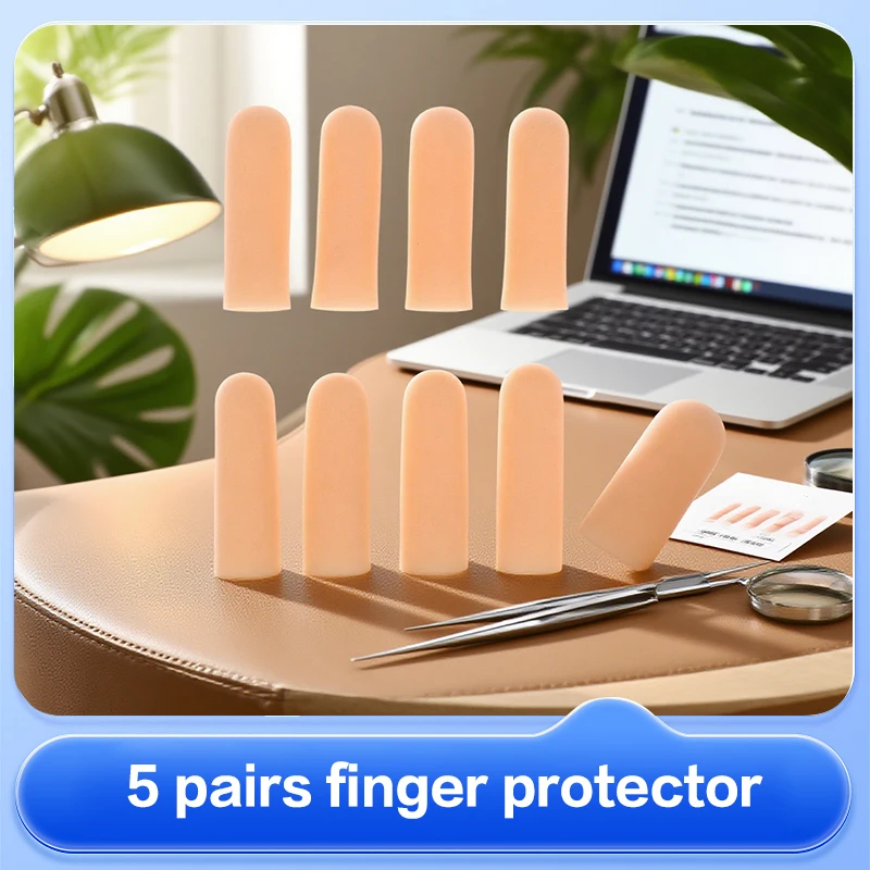 

10Pcs Silicone Gel Tube Hand Bandage Finger Protector Anti-cut Heat Resistant Finger Sleeves Great Cooking Kitchen Tools