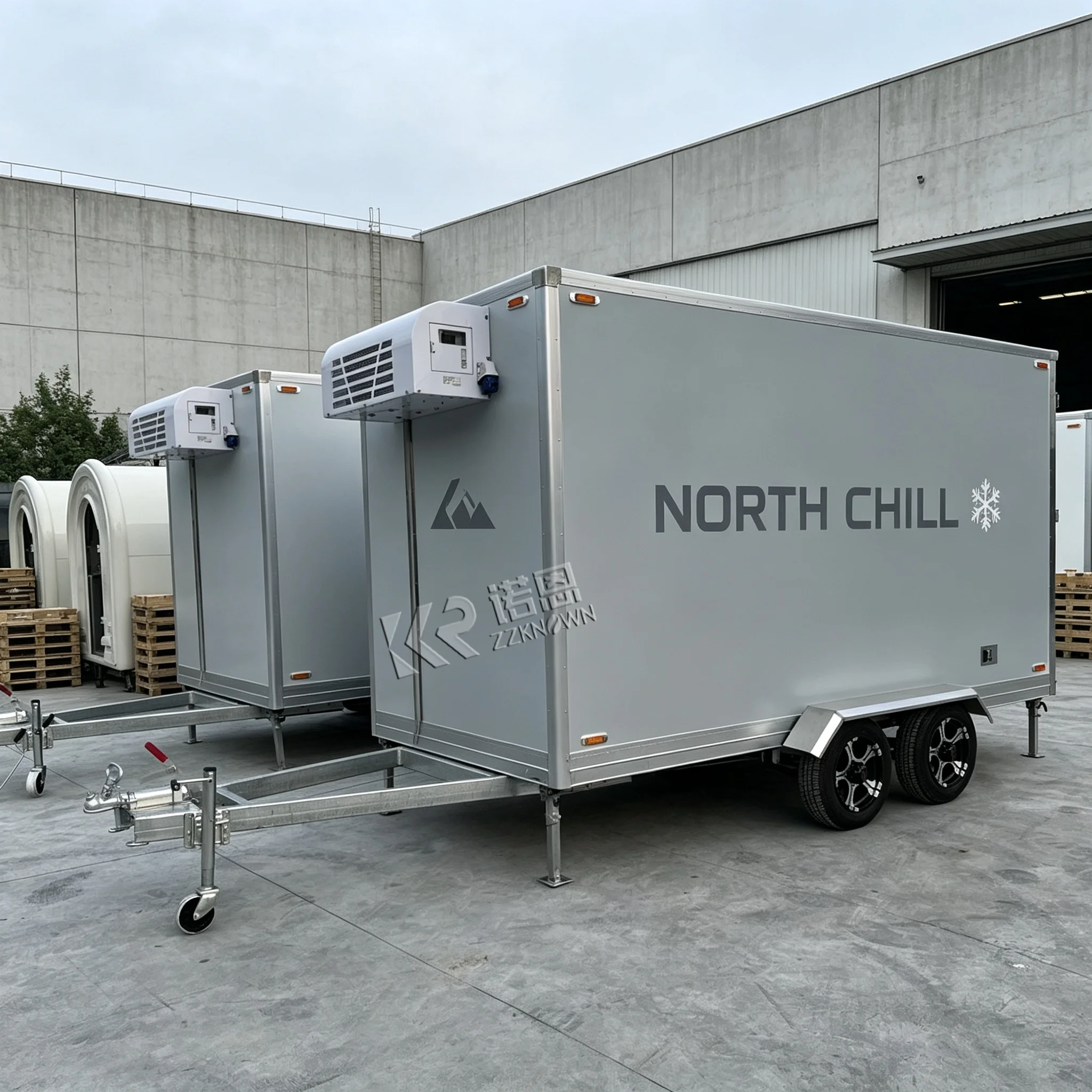 Commercial Refrigerated Trailer for Sale Portable Freezer Trailer Mobile Cold Room Trailer Custom Size OEM