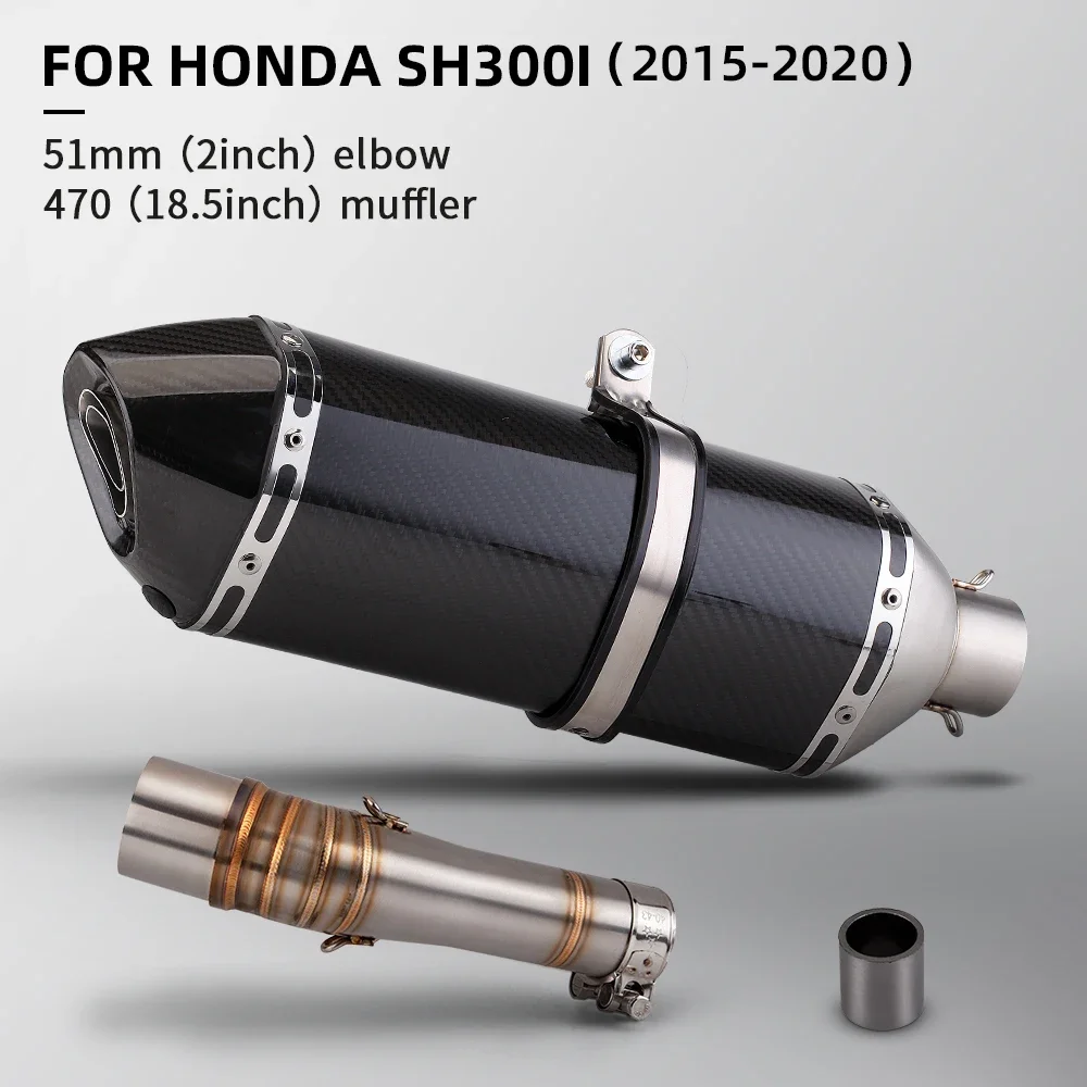 .Silp On For HONDA SH300I SH300 2105-2022 Motorcycle Exhaust Muffler Pipe Escape Moto With DB Killer