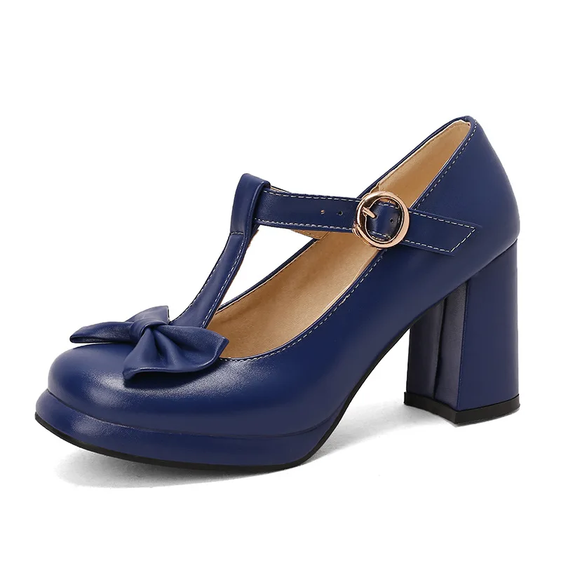 

Женские свадебные туфли на платформе 8 см, красные туфли на высоком квадратном каблуке 33-43 размера, с бантом