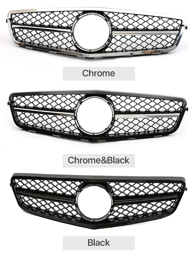 AMG Diamond Star GT Style Lower Front Intake Bumper Grille for Mercedes Benz C Class W204 2008-2013 Car Styling Racing Grill