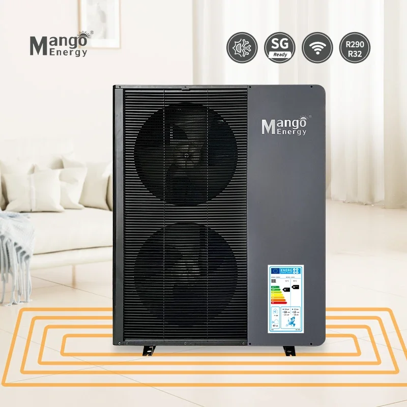 a+++ air source floor heating heat pump inverter heatpump with water pump and expansion tank