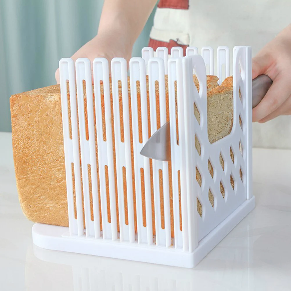 

1pcs Plastic Bread Slicer Lightweight Crumb Catcher For Home Kitchen Use Household Toast Slicer Tool Kitchen Bar
