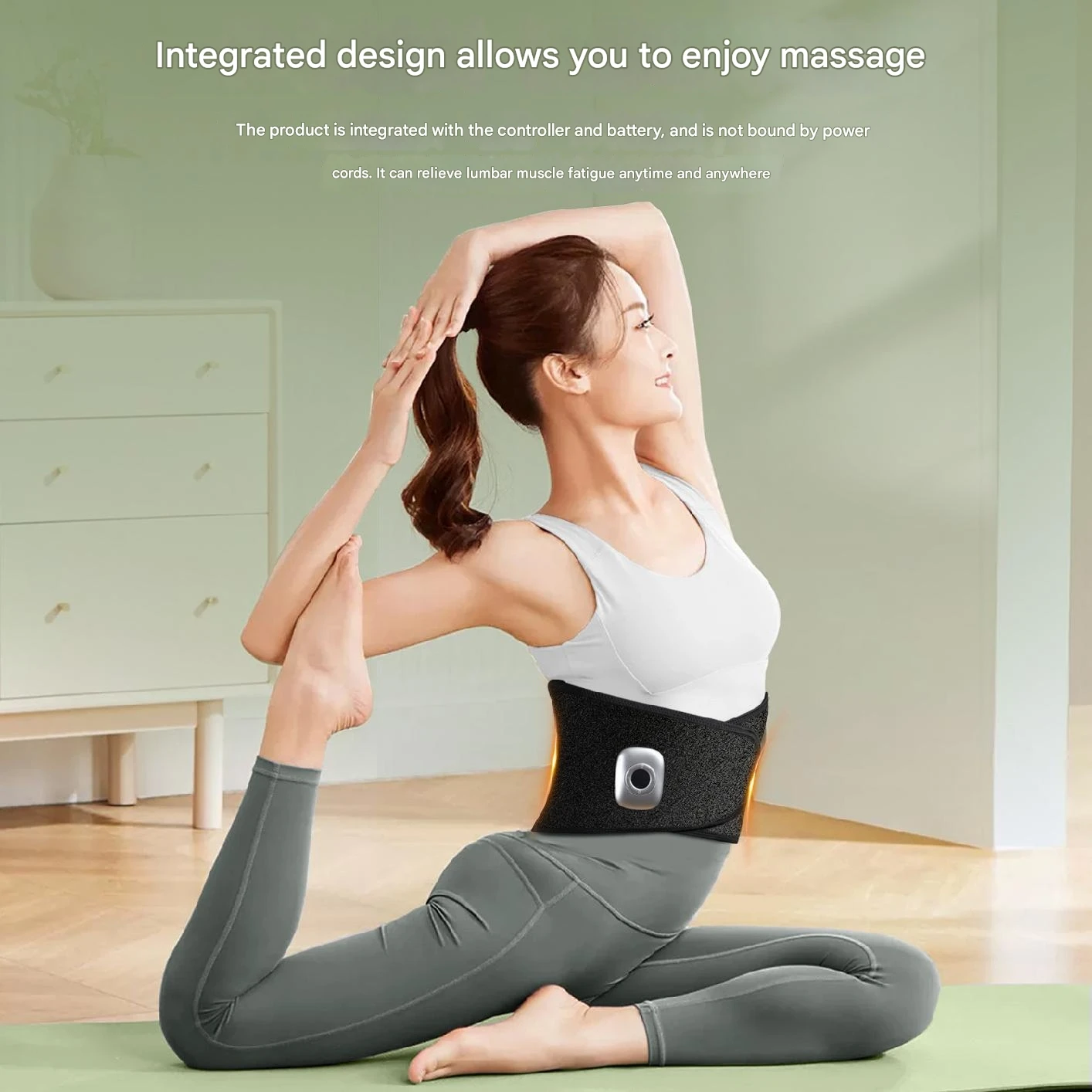 التدفئة حزام تدليك الكهربائية تهتز حزام تدليك قطني مدرب خصر المشكل لتخفيف الآلام الاهتزاز الخصر مدلك قابل للتعديل