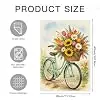 NGZ Bicycle Basket Flowers Garden Flag 28X40 Inch Linen for Spring jjp