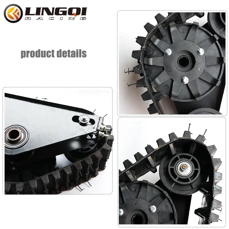 مسارات رمل الثلج للدراجات النارية مجموعة العجلات الخلفية مسارات مطاطية على الجليد للدراجة الترابية على الطرق الوعرة ATV #6