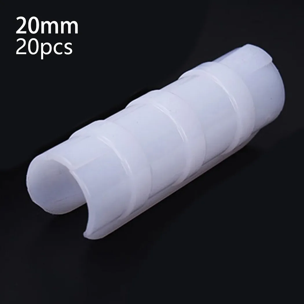 Sunshade Net Greenhouse Clips Tube White 20x 25mm Black Clamp Film Clips Fixed Frame Pipe Plastic High Quality