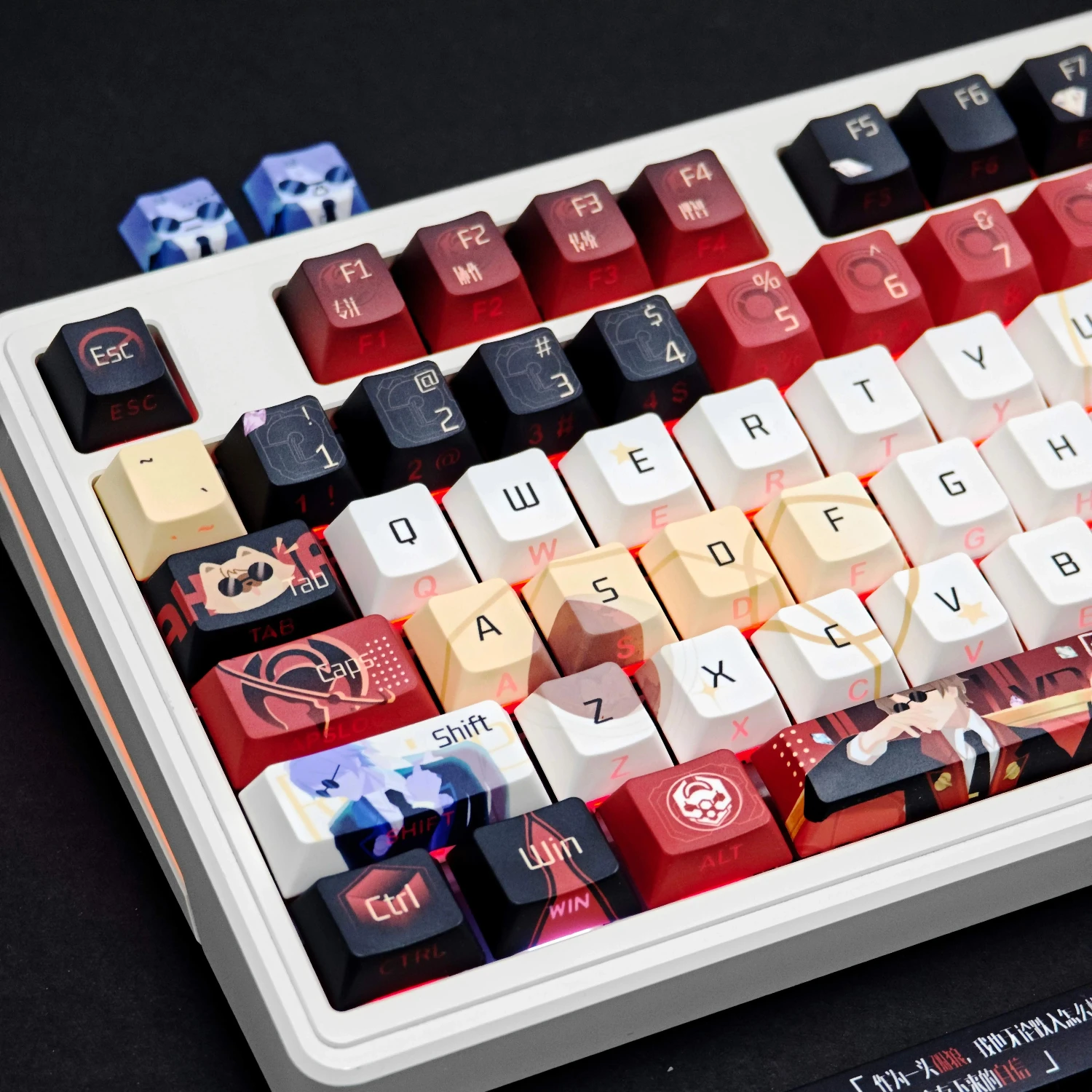MAIMOOO Honkai: Star Rail Lyndon Skott Keycap Cherry Profile PBT Sublimation Custom Anime Game Keycaps for Mechanical Keyboard