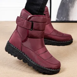 Botas de plataforma de algodón para mujer, botines cálidos a la moda para exteriores, senderismo, invierno, 2023