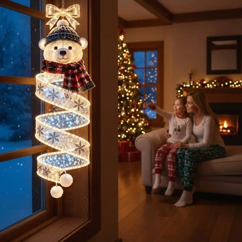 Indoor Outdoor Christmas Light Snowflake Mesh Snowflake Decorative Light Holiday Decorative Light Bendable For Porch Store Fron