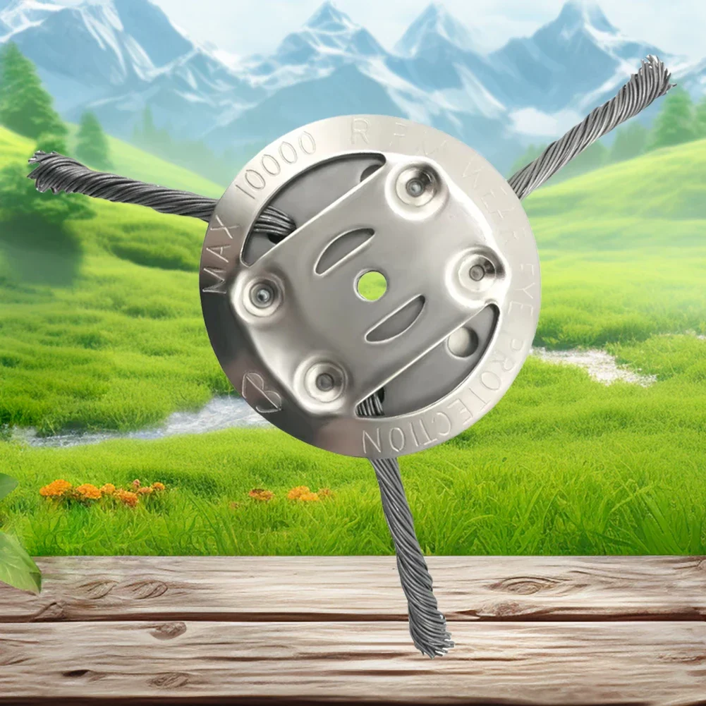 6 Inch Steel Wire Brush Cutter Trimmer Head Weeds Blade Cutter Garden Grass Trimmer Head for Moss Grass Rust Removal