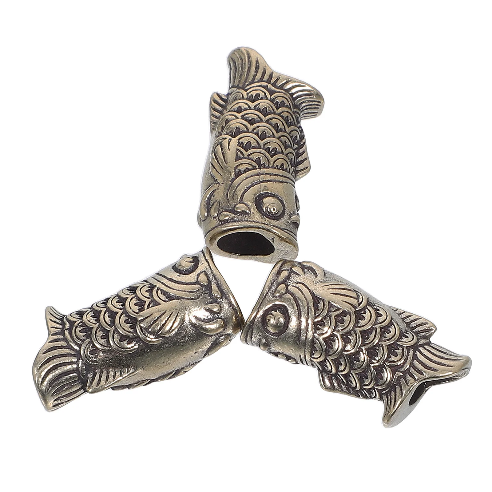 

3Pcs Vintage Koi Fish Pendant Charms Cupronickel Beads DIY Jewelry Making Keychains Bracelets Lanyards