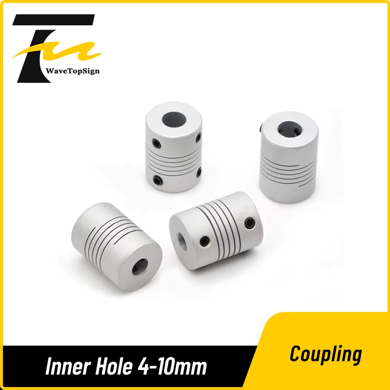 Aluminum Alloy Flexible Coupling Encoder Winding Stepper Motor Coupling D19mm L25mm Inner Hole 4-10mm