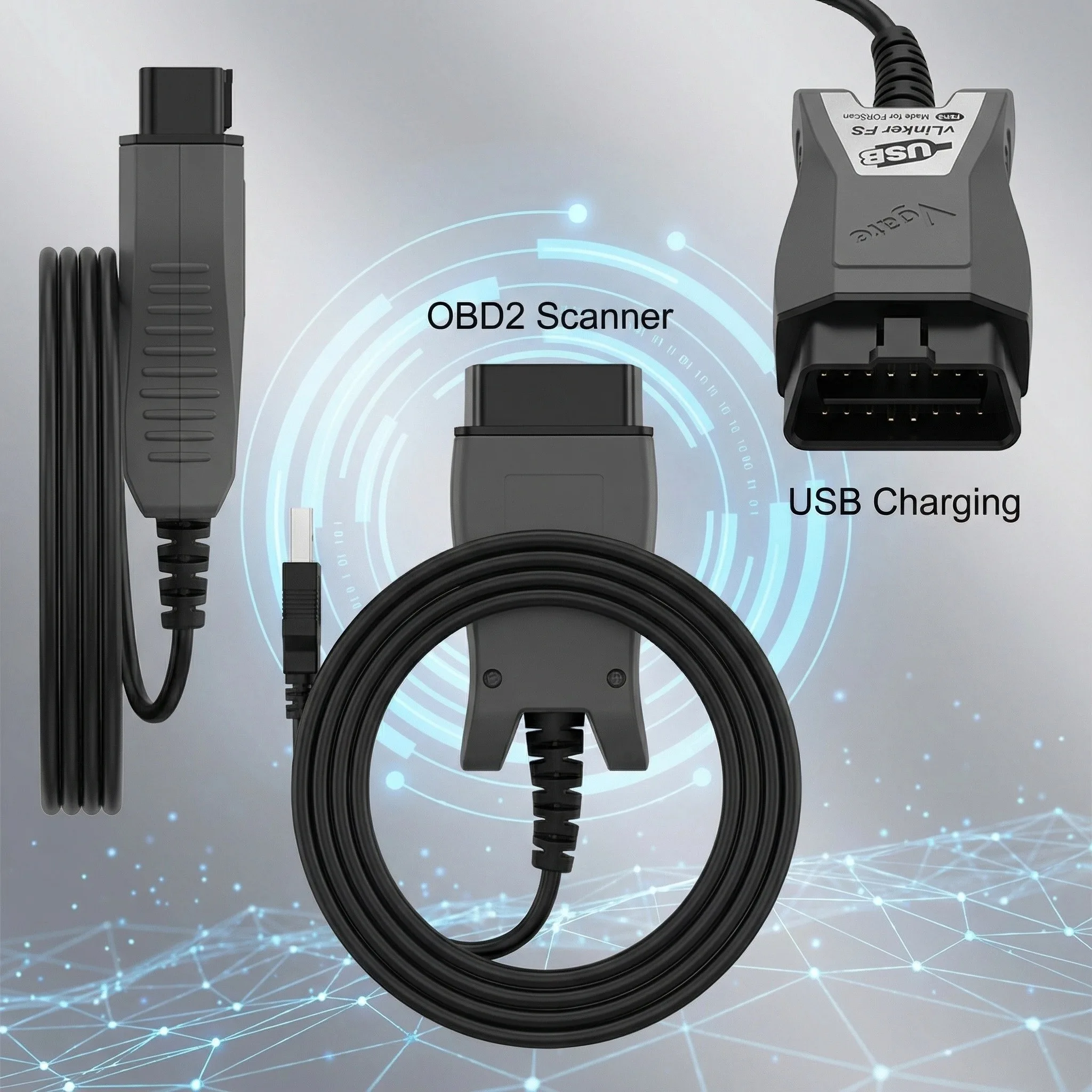 Vgate vLinker FS USB OBD2 Scanner ELM327 Car Auto For Fo-rd Ma-zda OBDII Scan MS-CAN/HS-CAN Diagnostic Tools Automotive Scanners