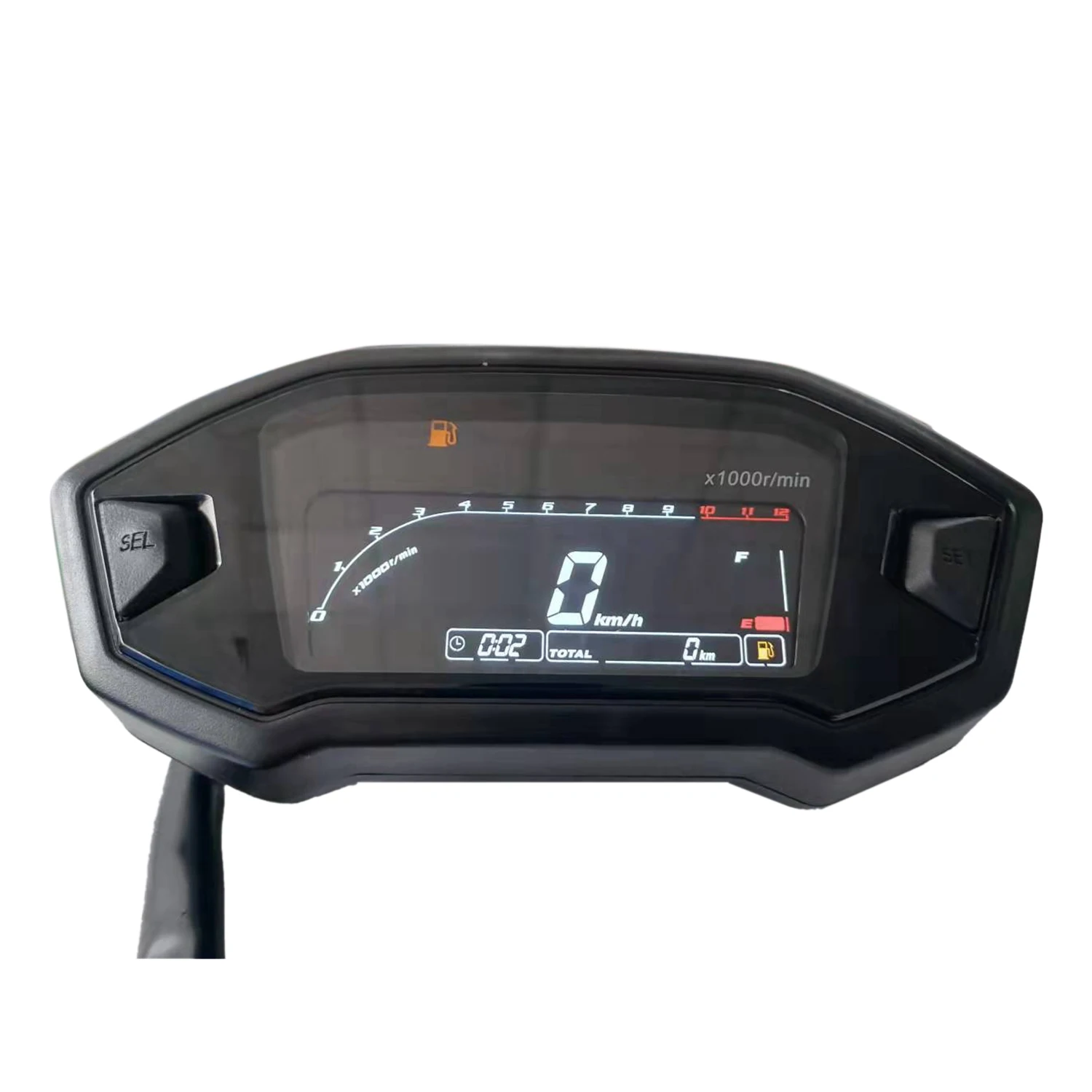 Universal Motorcycle Lcd Digital Meter Speedometer Odometer Tachometer 1200RPM