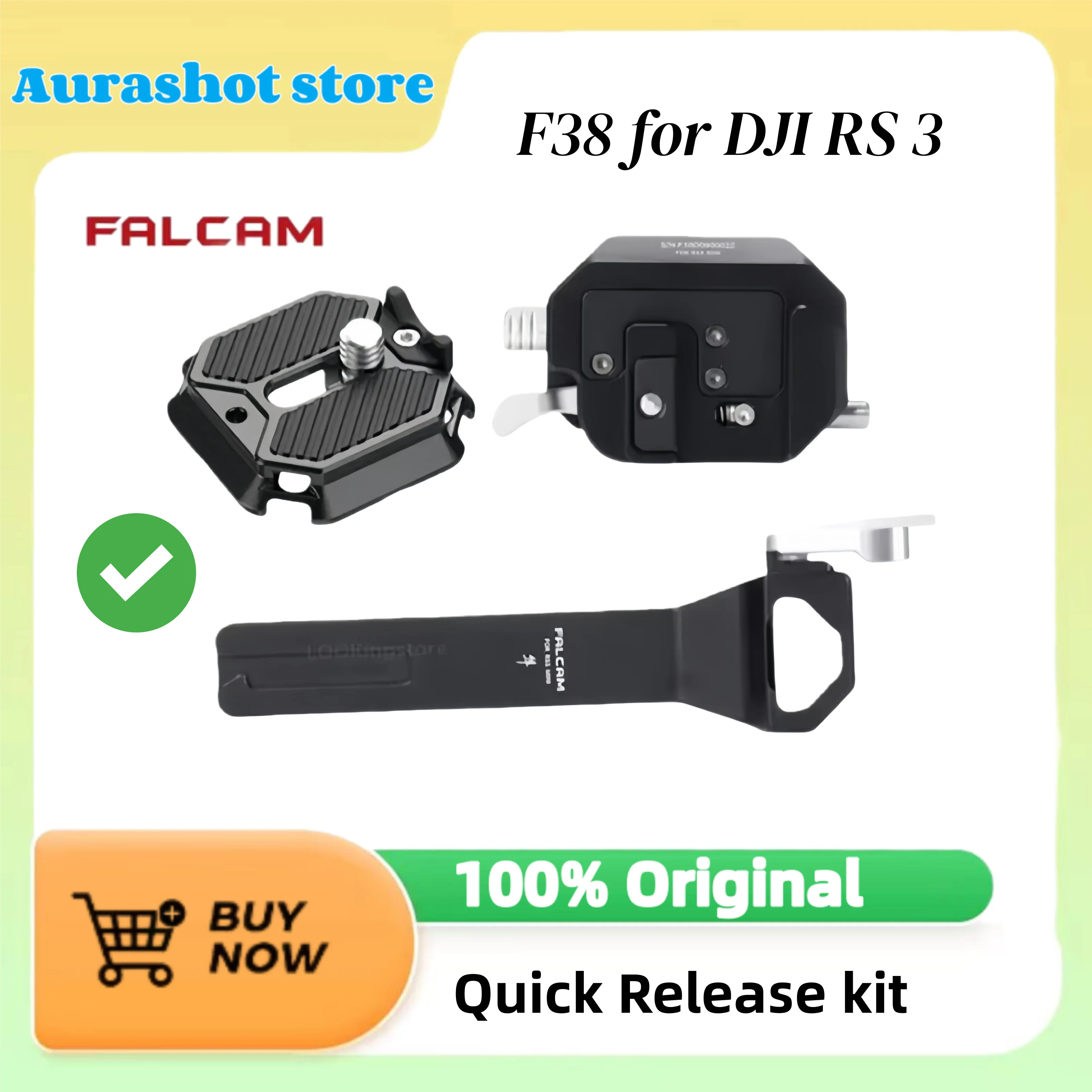 FALCAM F38 Mini Quick Release Kit Cross Arm Quick Release Base for DJI RS 3 Mini Accessories