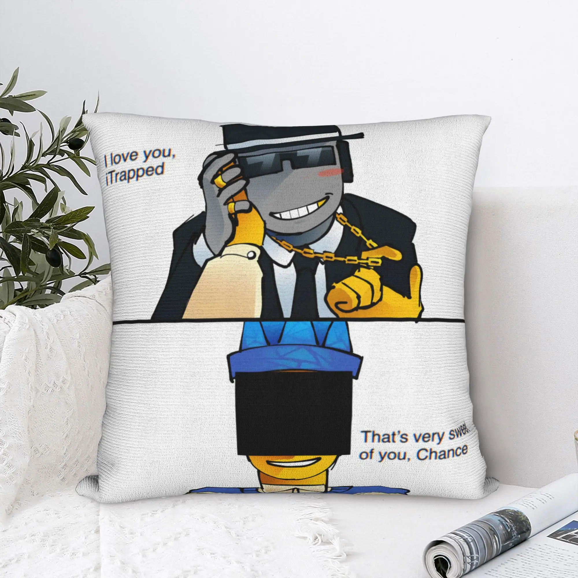 Forsaken Chance Pillow Cover  Print Cushion Cover Kawaii Pillow Case For Sofa Couch Bed Living Room