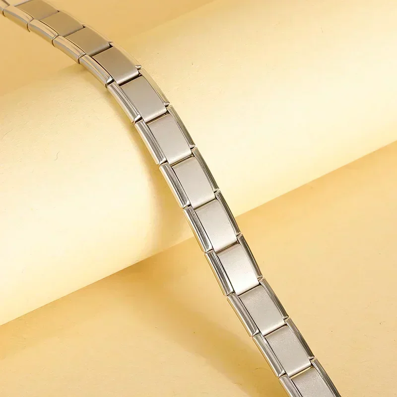 Hapiship 2024 New Top Sell Women Girls Fashions High Quality Matte Charm Links Bracelet Stainless Steel Making DIY Jewelry DJ909 image 3