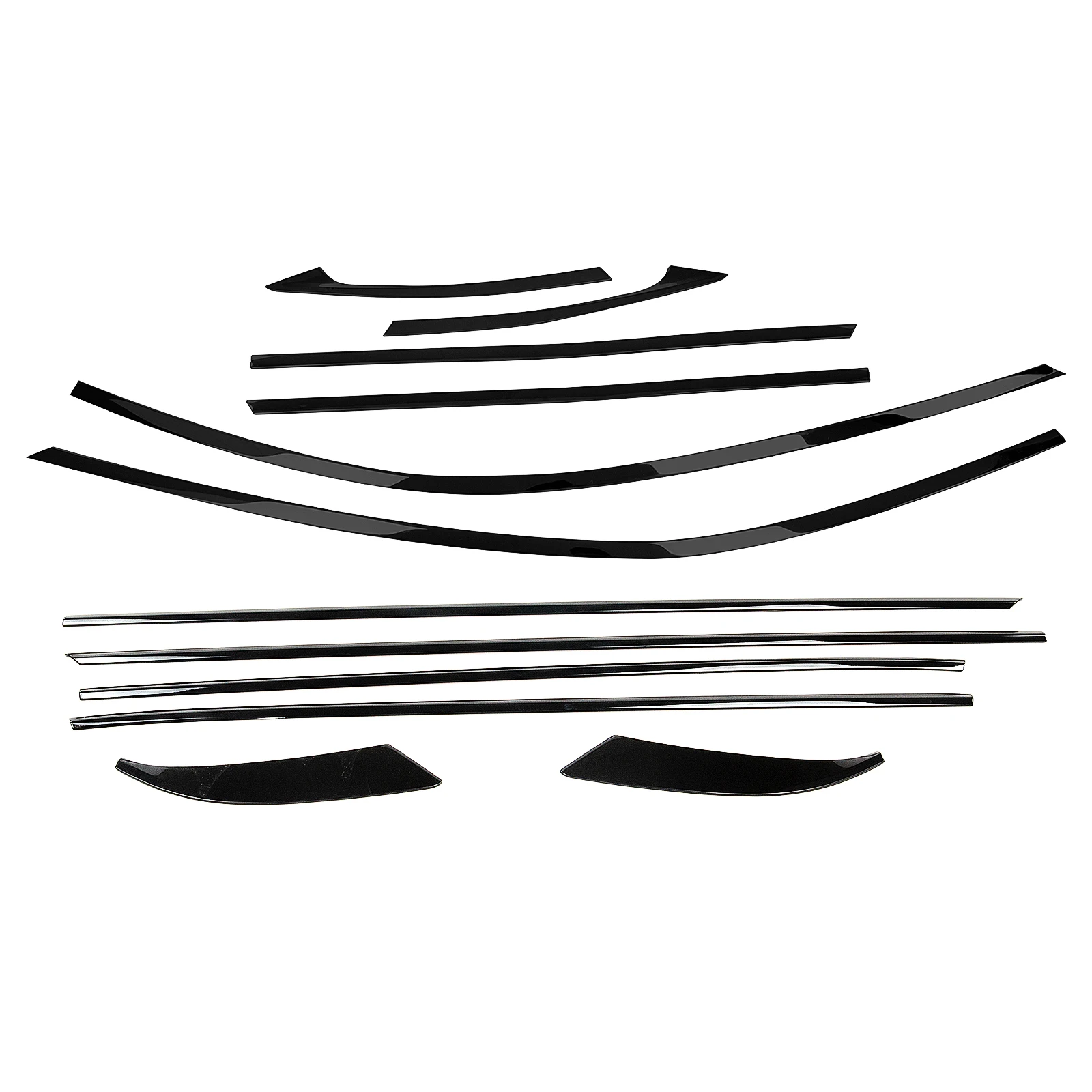 12 PCS Car Exterior Window Molding Frame Belt Strip Trim Cover For Mazda CX-5 2017-2025