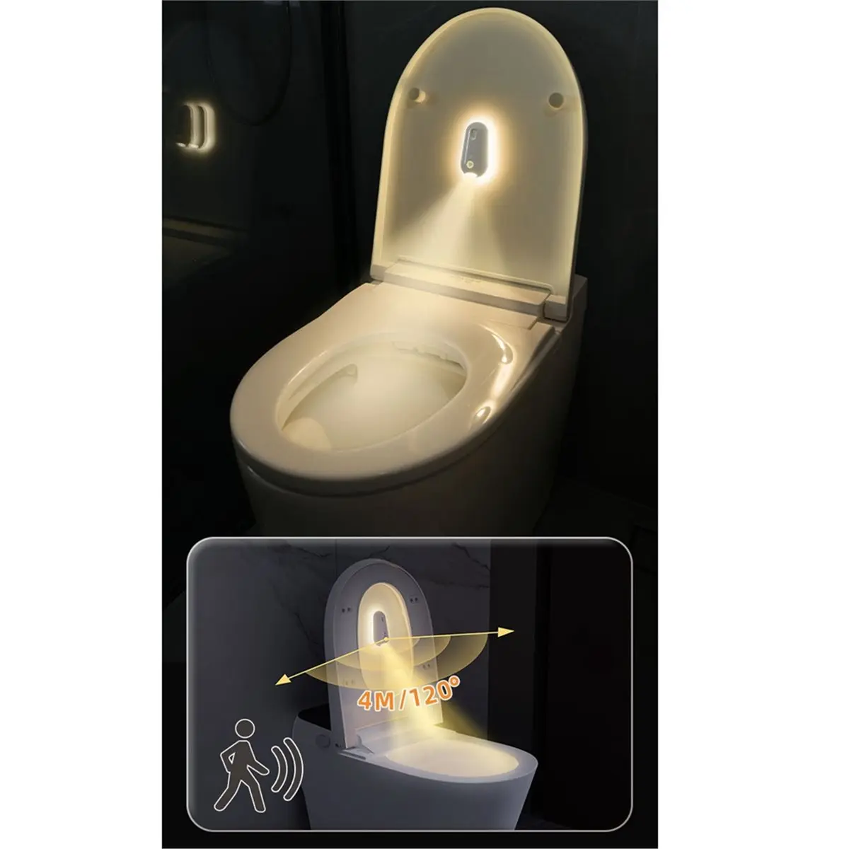 

COFA 2 in 1 Toilet Sensor Light with UV ,Toilet Night Light Motion Sensor,120° Sensing Angle for Home Toilet Use