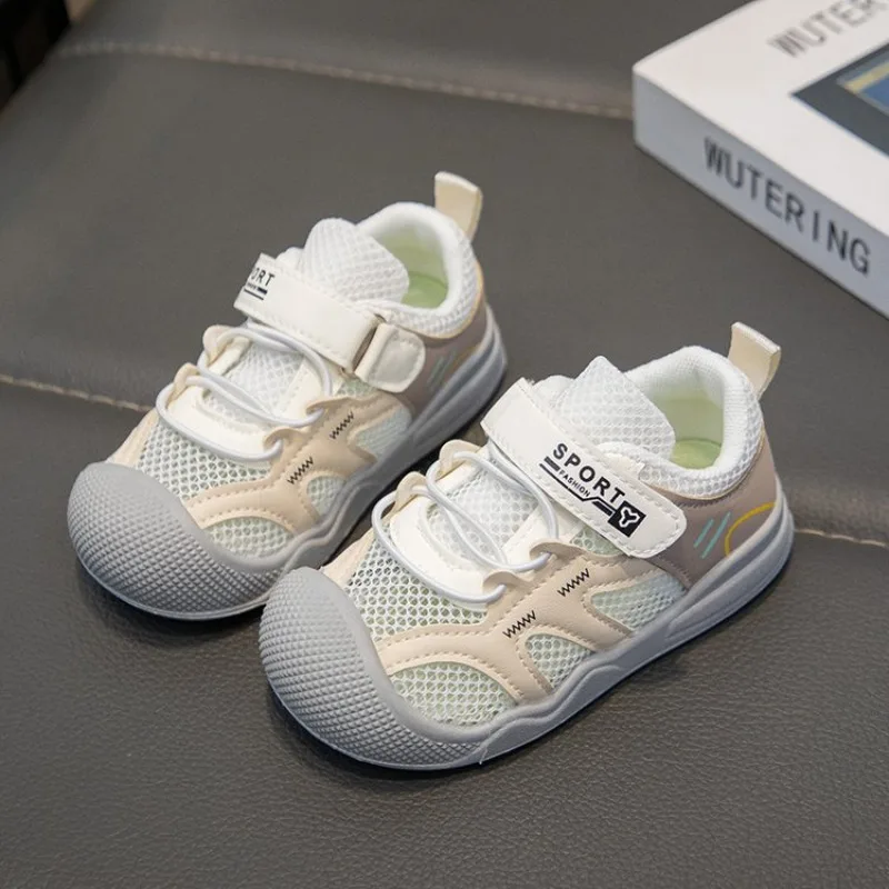 Neue vielseitige Herbst-Sportschuhe für Kinder, atmungsaktive Mesh-Laufschuhe mit Fußschutz, weiche, stabile Alltags-Freizeitschuhe – Detail 8