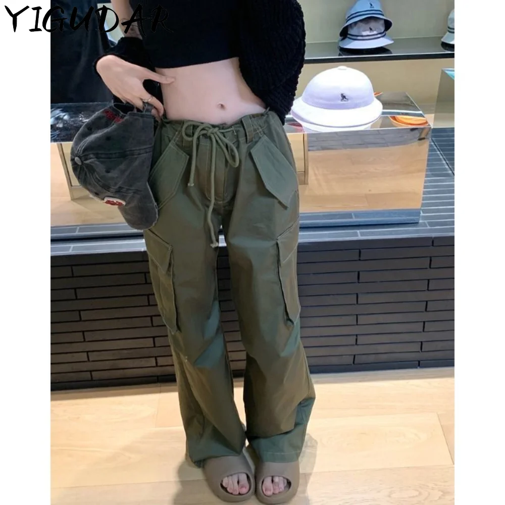 

High street overalls for men and women 2023 Summer Fashion Brand Large Pocket Straight Loose Wide Leg Casual jogger Pants