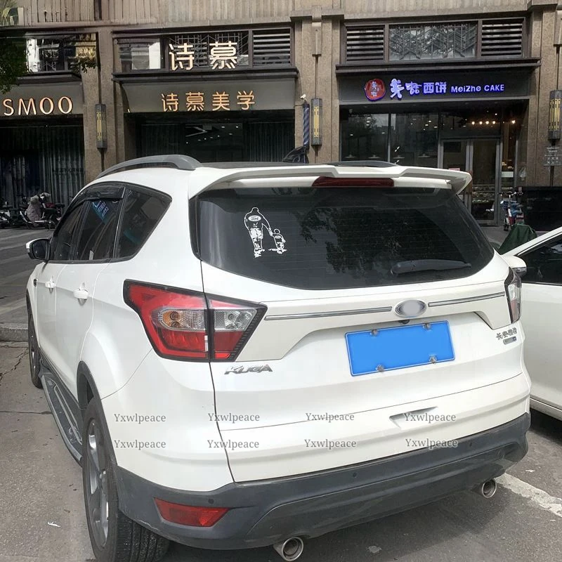 For Escape Ford Kuga Spoiler 2016 2017 2018 2019 ST Style ABS Material Unpainted Color Rear Roof Spoiler Trunk Lip Wing