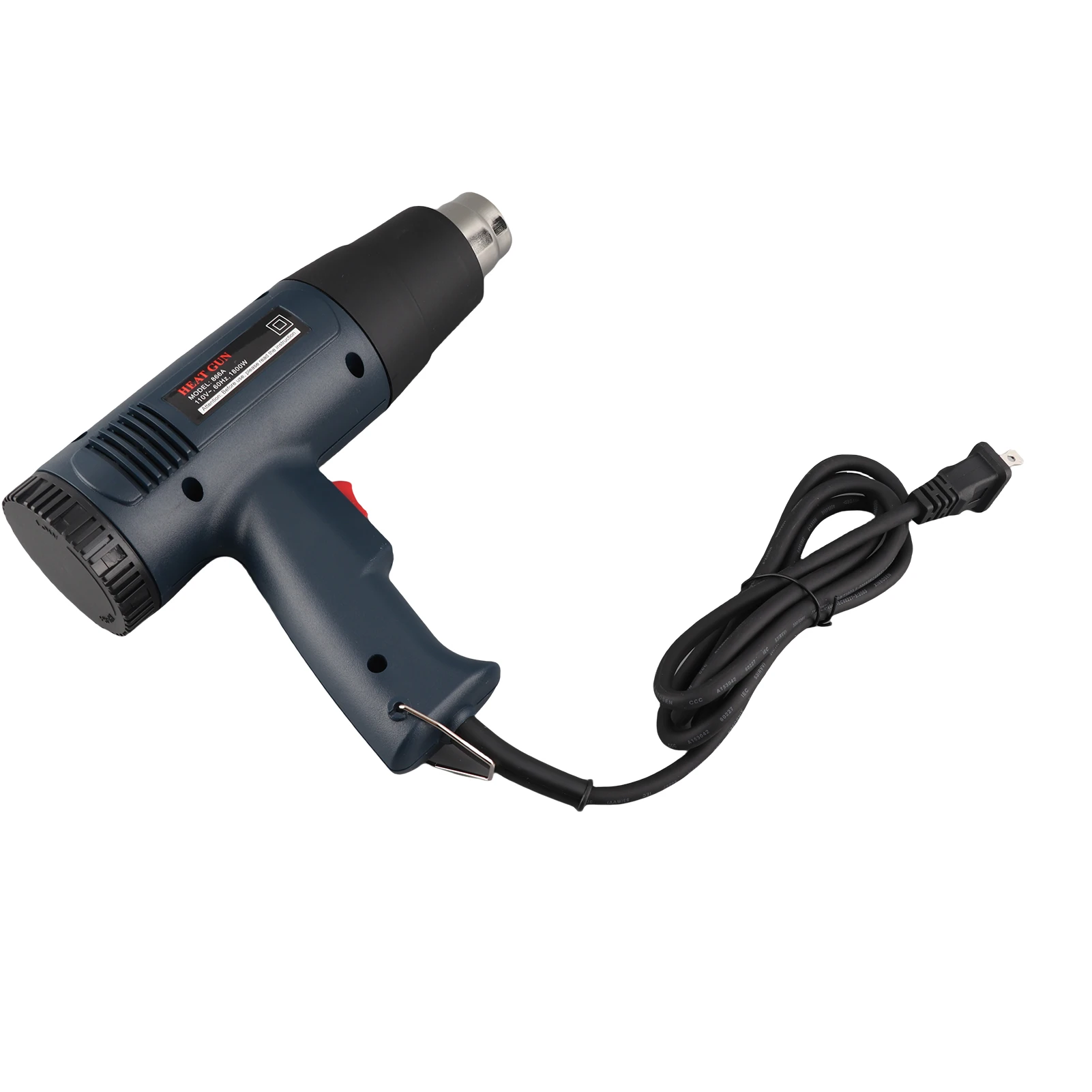 1800W Heat Gun Portable Heat Gun Kit 4 nozzles Two-speed Temperature Adjustable Handheld Heat BlowerHeat Shrink Gun LCD Display