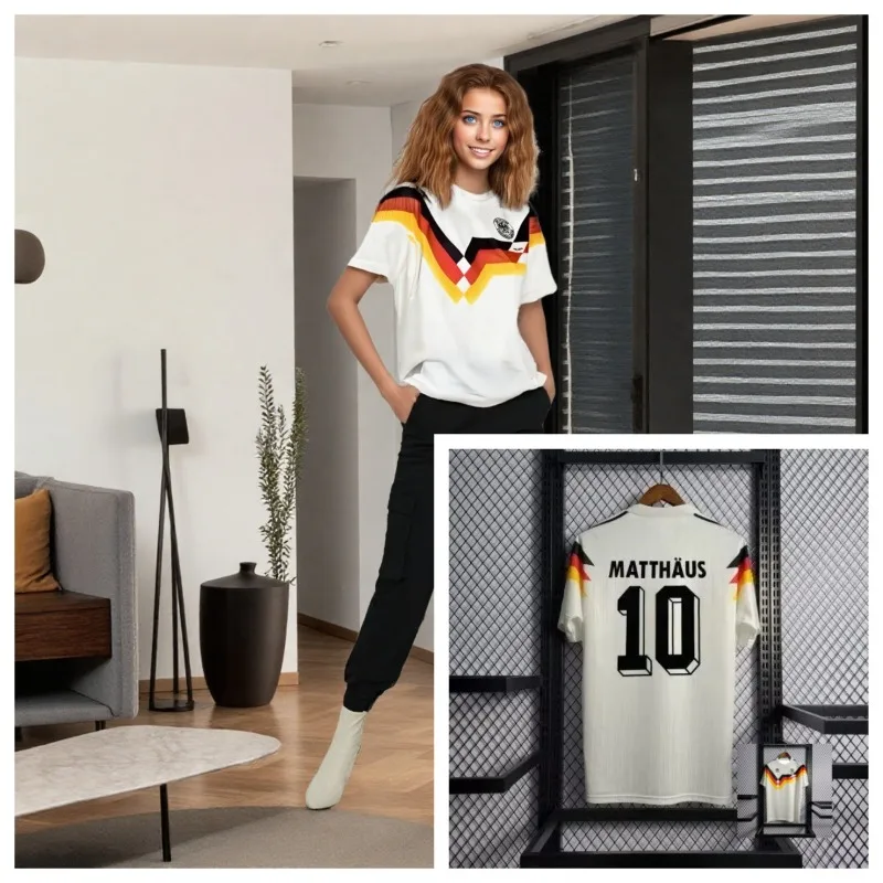 

24/25 latest popular football series retro classic, football jersey American fashion men and women casual sports T-shirt