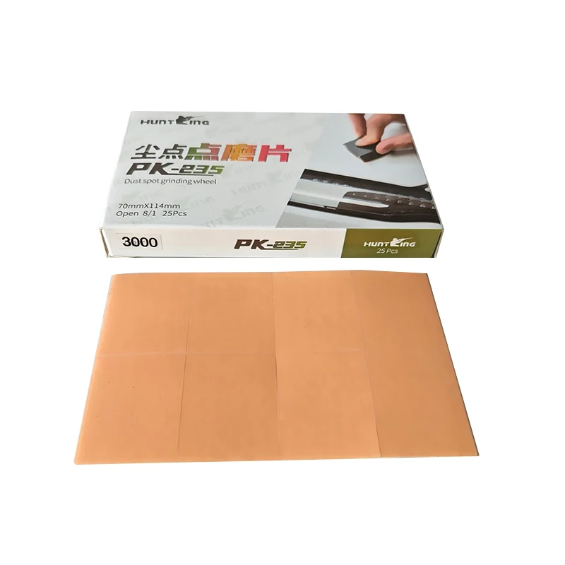 Carta vetrata 70*114mm 8 tagli 1 scatola (25 pezzi) Fogli abrasivi per lucidatura auto