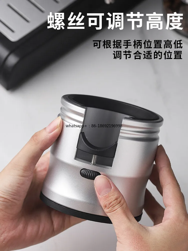 Coffee Powder Pressing Seat, Handle Bracket, Aluminum Alloy Powder Pressing Hammer Cloth Powder Holder Base 51mm58mm