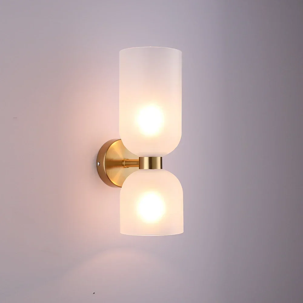 Nordic Creative Glass Wall Lamp Modern Minimalist Lighting for Corridor Staircase Bedroom Bedside Living Room Wall Light Fixture
