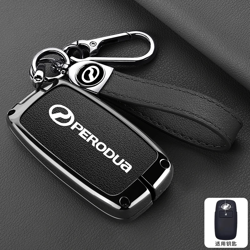 Funda Protectora de Aleación de Zinc para Llaves de Coche Perodua Toyota Yaris Ativ Raize Veloz Avanza Rush Daihatsu, Accesorios para Llaveros