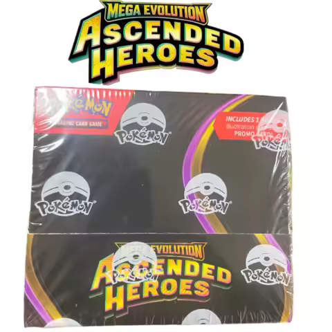 Pokemon English Mega Evolution Booster Box Ascended Heroes Phantasmal Flames Holographic Rare TCG Cards for Kids Gift Collection