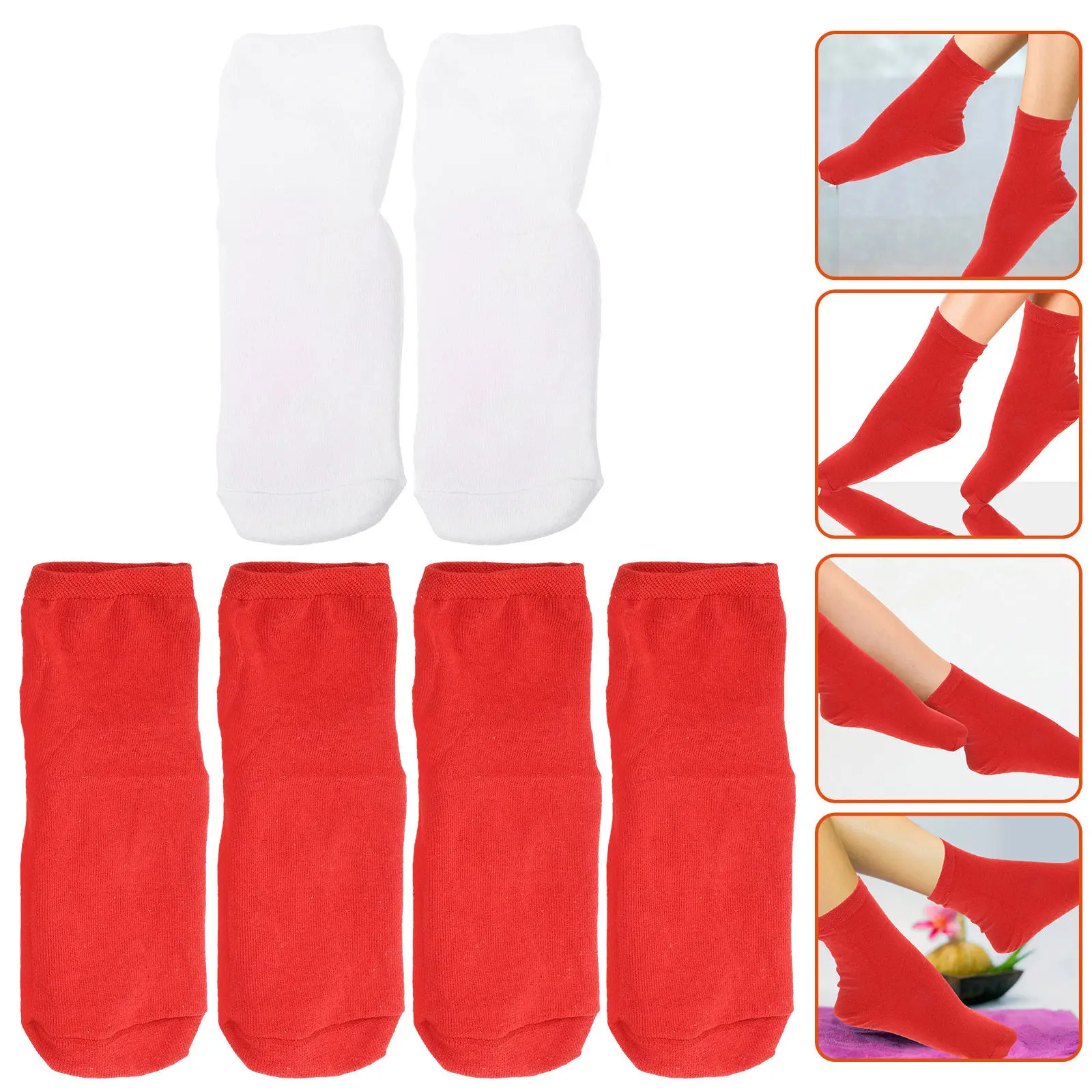 

3Pairs Thermal Circulation Self Heating Socks Winter Warm Elastic Non Slip Heated Socks for Hiking Skiing Fishing Running