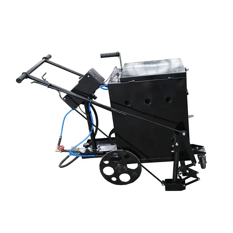 Nuovo carrello riscaldante da 37 litri per la riparazione delle crepe dell'asfalto, manutenzione stradale con componenti del motore e del motore della pompa centrale