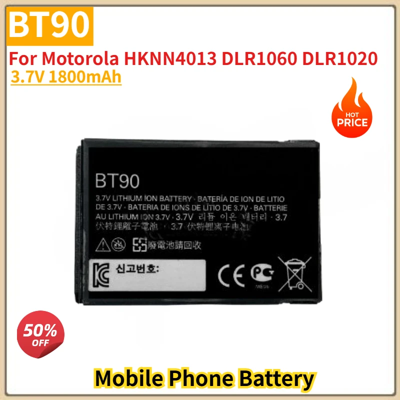 

BT90 High Quality Phone Battery 3.7V 1800mAh for Motorola HKNN4013 DLR1060 DLR1020 Brand New Replacement Battery