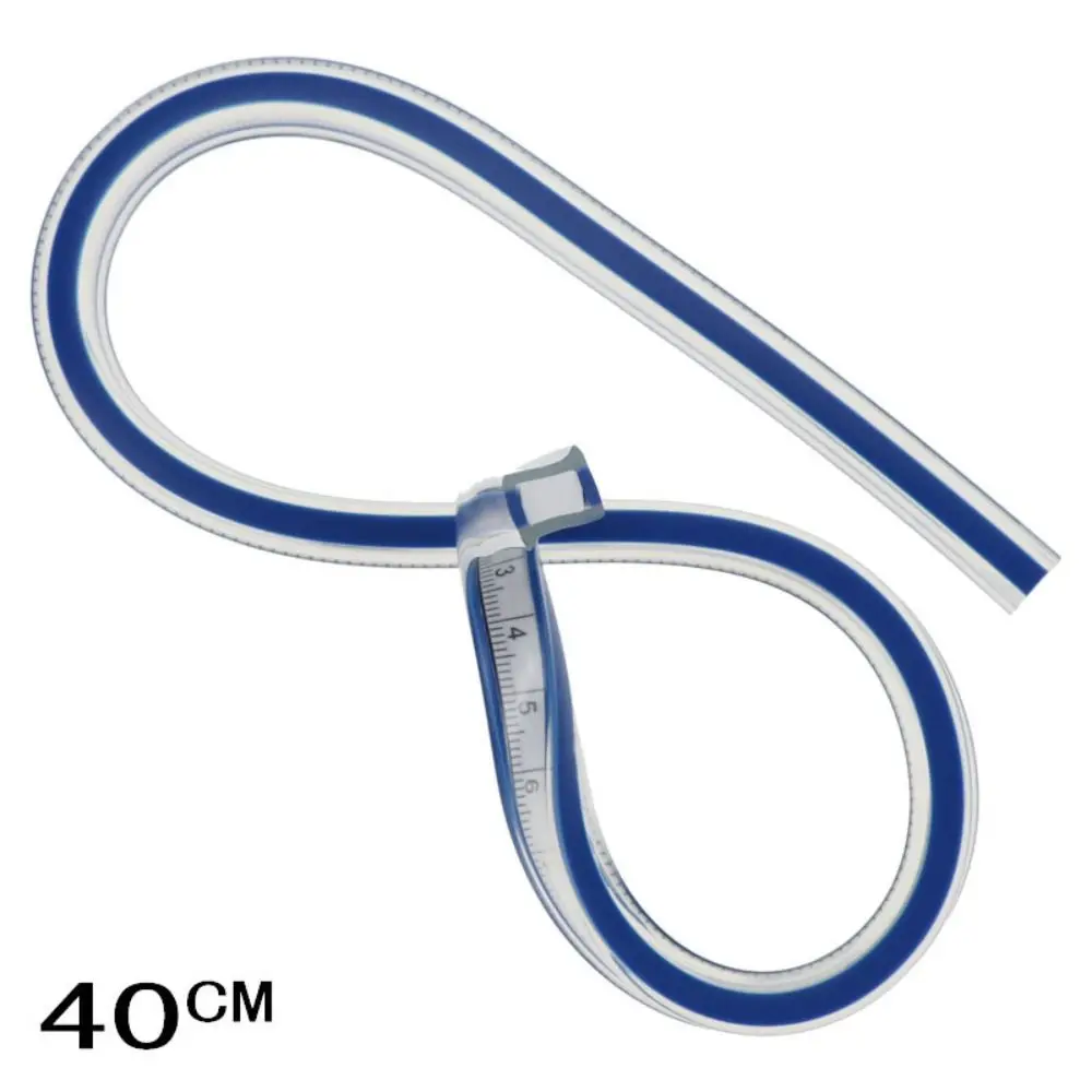 Plastic Snake Shaped Ruler Flexible 30cm 40cm 50cm 60cm Curve Ruler Serpentine Professional Flex Curved Ruler