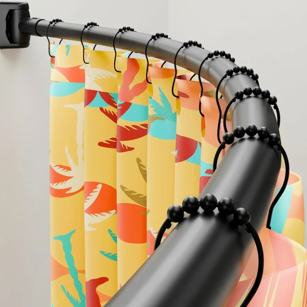 

Adjustable Curved Shower Rod 35-76 Inches Rustproof Stainless Steel Bathroom Upgrade